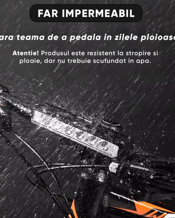 Lumina frontala profesionala bicicleta,carcasa metal, luminozitate 100