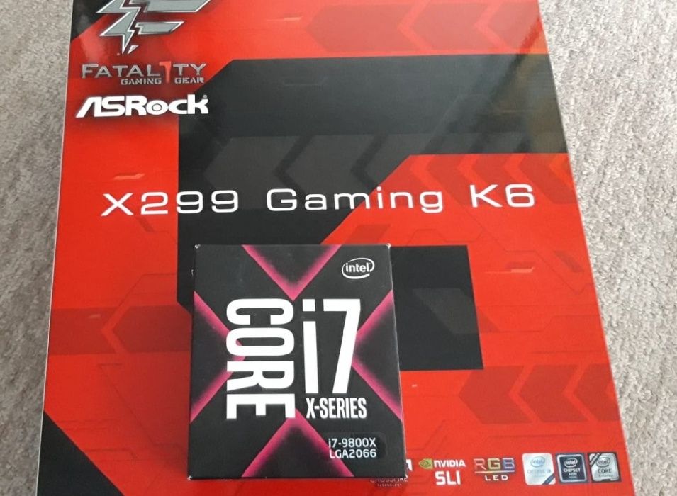 kit gaming , editare i7 9800x cu ASRock Fatal1ty X299 Gaming K6 -garan