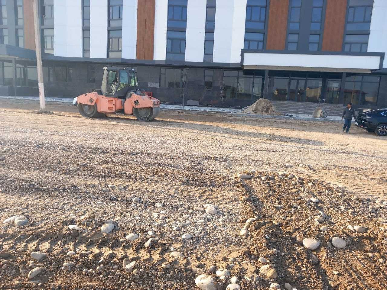 Асфальт,бетон стяжка,лоток,бордюр