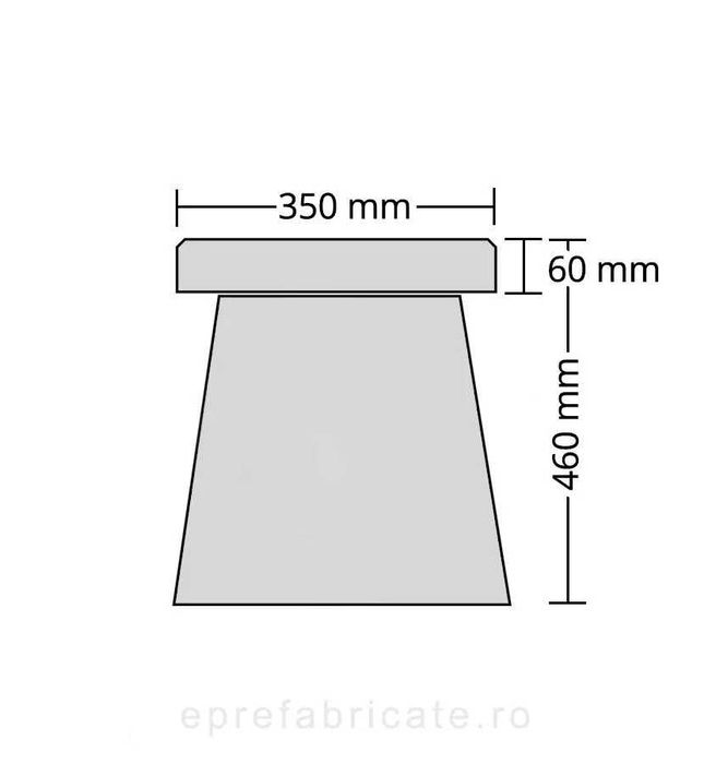 Banca din beton cu aspect de piatra de rau