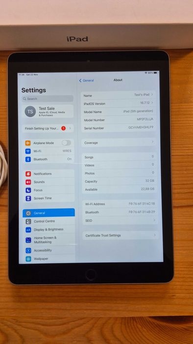 iPad 5th generation 32gb