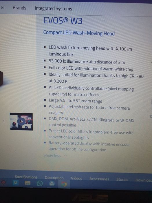 Sistem lumini Cameo Evos W3 nou Amanet BKG
