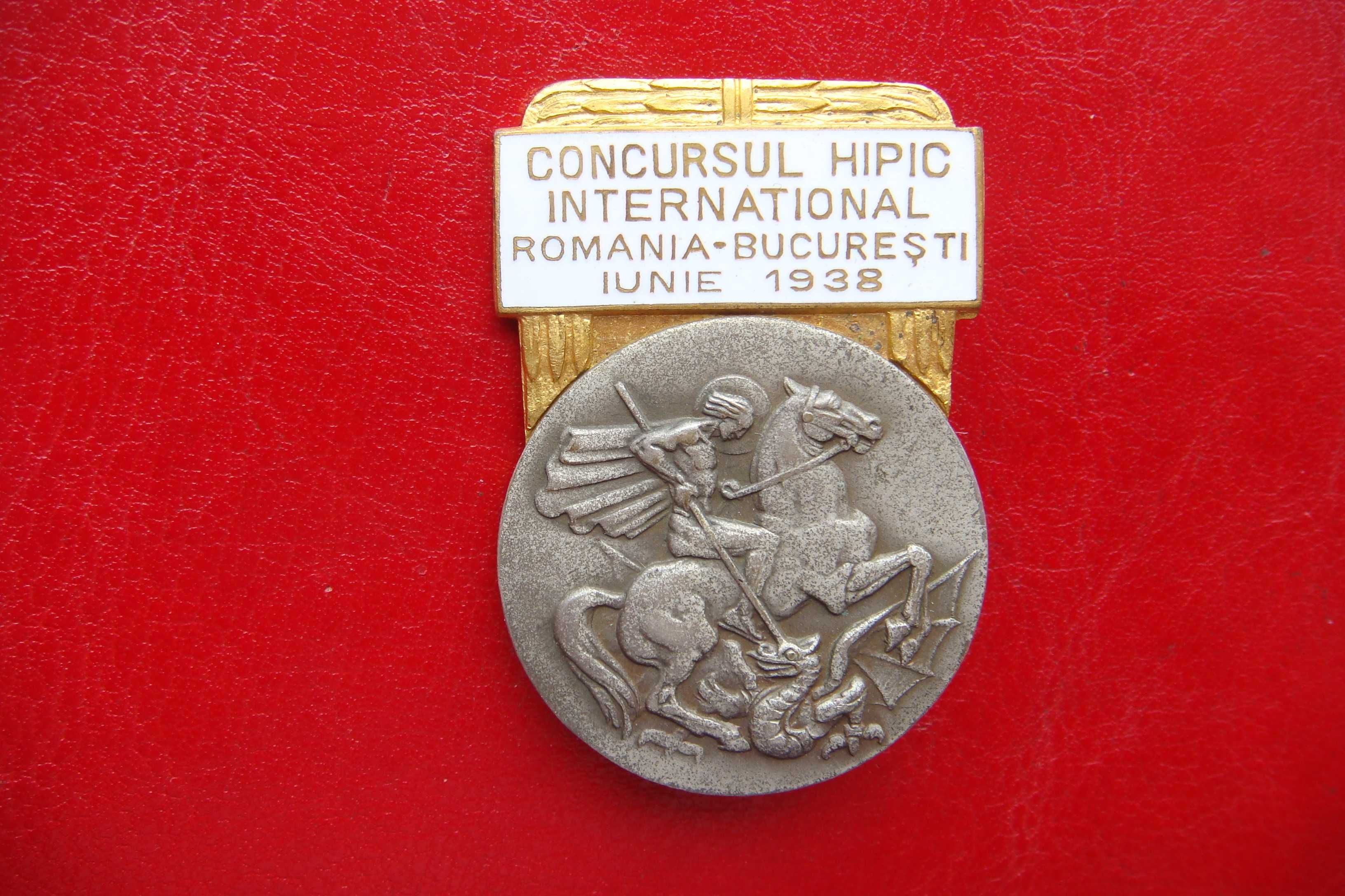 Insigna concursul hipic international Romania Bucuresti 1938