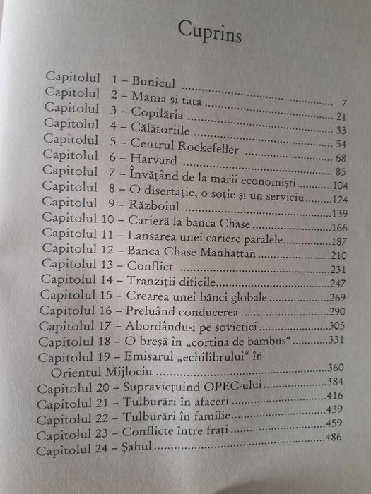 RARA, DAVID ROCKEFELLER - MEMORII (cartonate+supracoperta,698 pagini)