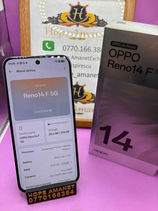 HOPE AMANET P2-Oppo reno 14 f la cutie 256 GB/8 RAM