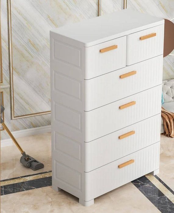 Пластиковый шкаф для одежды 4 цвета 115×59×40 см