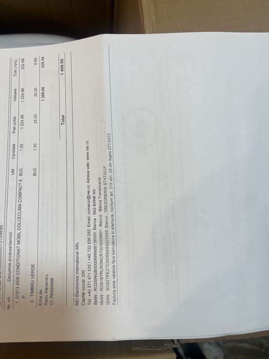 Aer conditionat portabil