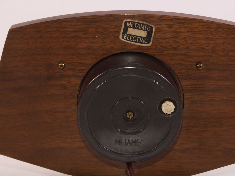 Ceas electric englezesc METAMEC, 220 V, rama lemn, STARE PERFECTA