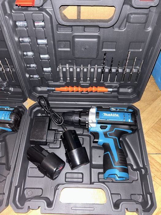 Новый Шуруповерт Makita 12V В Наборе 2 Акб насадки головки
