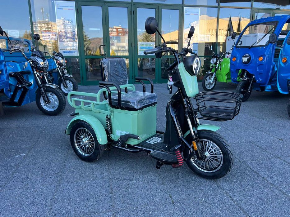 Triciclu electric THOR NEO- Thor EcoZone rosu/verde/visiniu