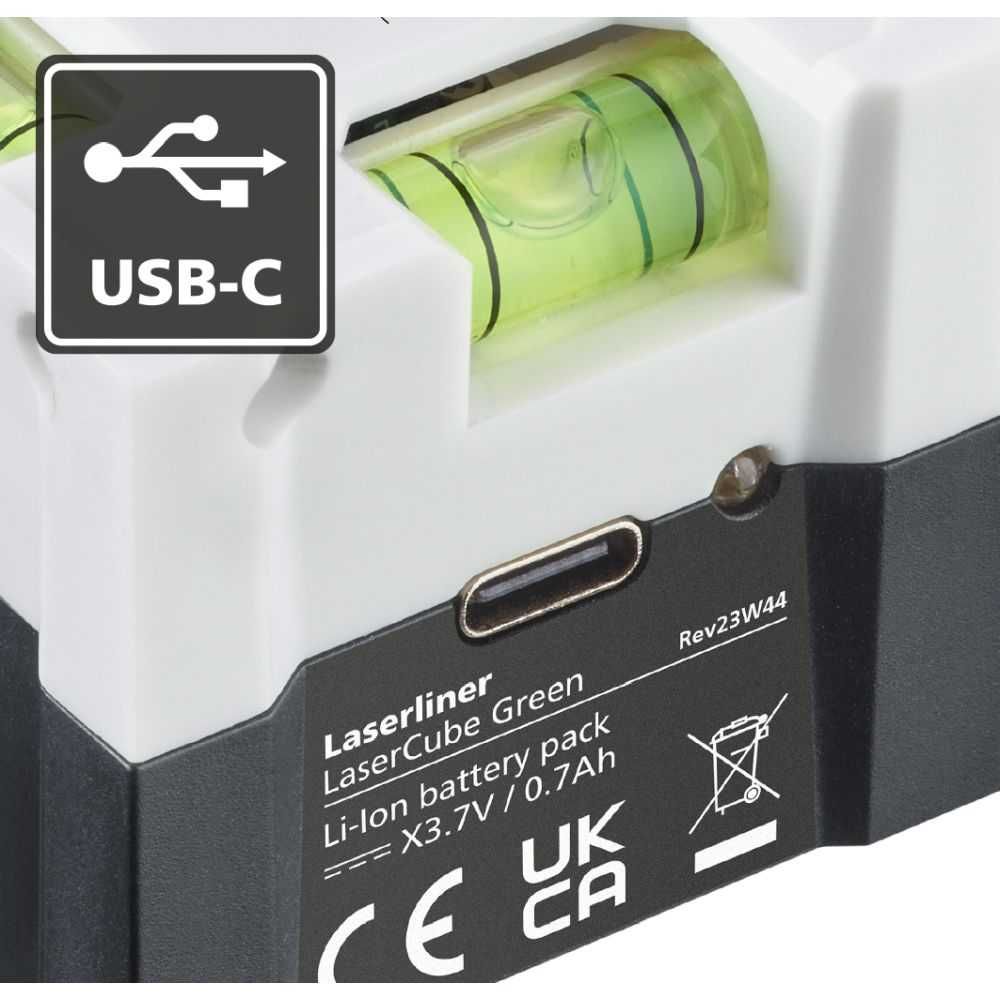 Линеен лазерен нивелир Laserliner LaserCube Green, зелен лъч