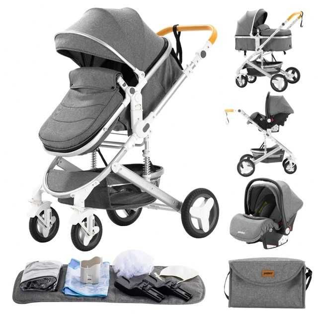 NOU Carucior bebe 3 in 1 bebelus landou copii pliabil smart + CADOU