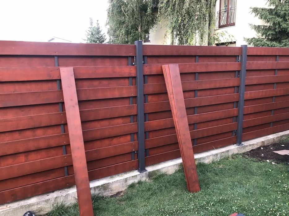 Gard lenn masiv vopsit si montat