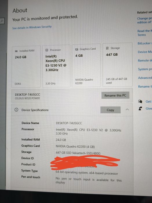 Vand workstation/PC Celcus(Fujitsu)