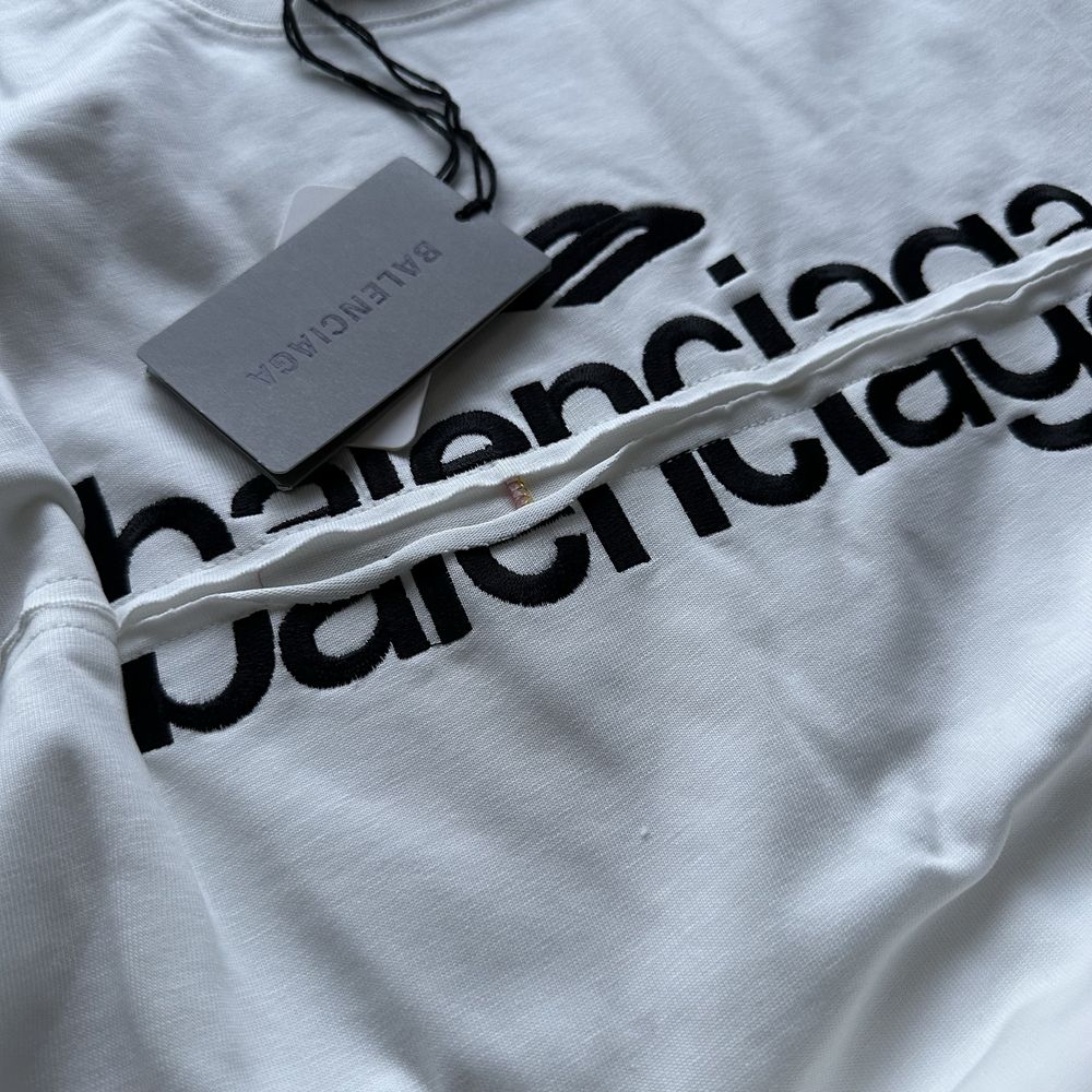 Tricou Oversize Balenciaga Alb Premium