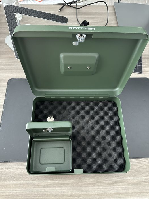Caseta meralica Pistol Rottner Gun Box Verde