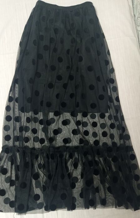 Юбка сеточная с подкладом