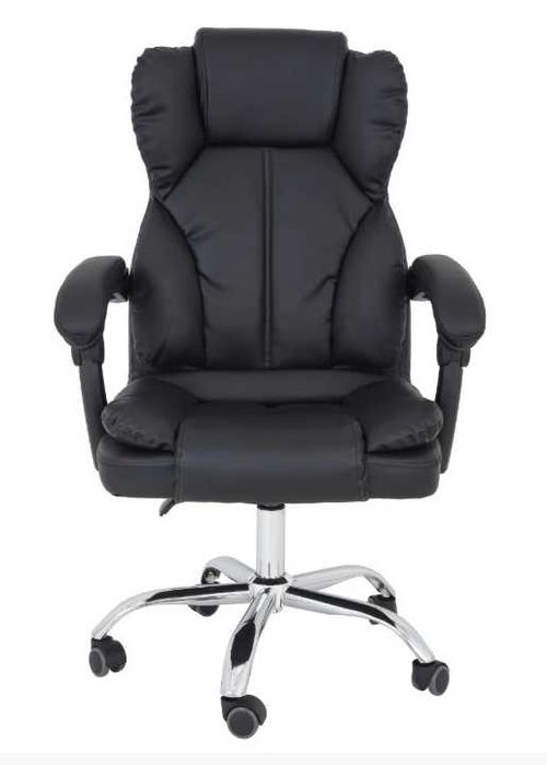 Scaun birou directorial Parma, imitatie piele, negru