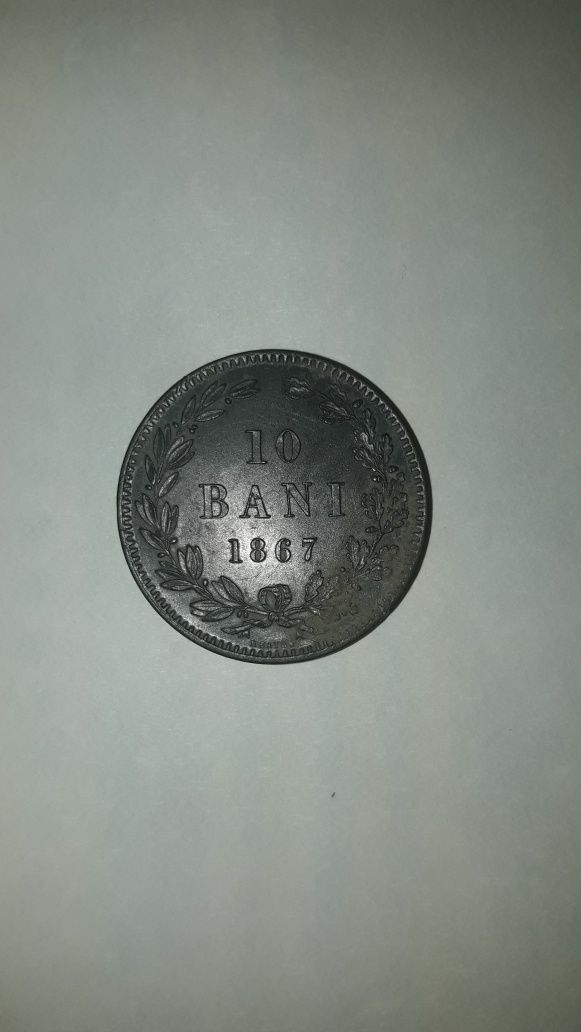 Monedă 10 bani anul 1867