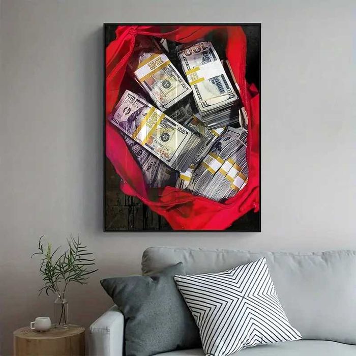 Tablou Canvas Money Bag – 30x40 cm portrait decor perete living/birou