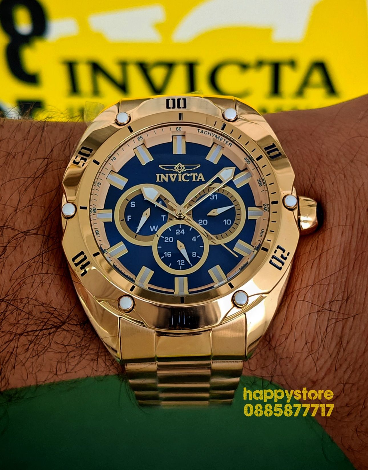 INVICTA Vintage Gold 50 mm, Инвикта нов ръчен часовник