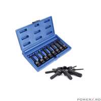 Set chei tubulare de impact tip torx, T30 - T80 1/2", 8 piese, Asta