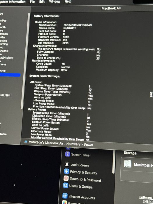 Macbook M2 ideal, yangi