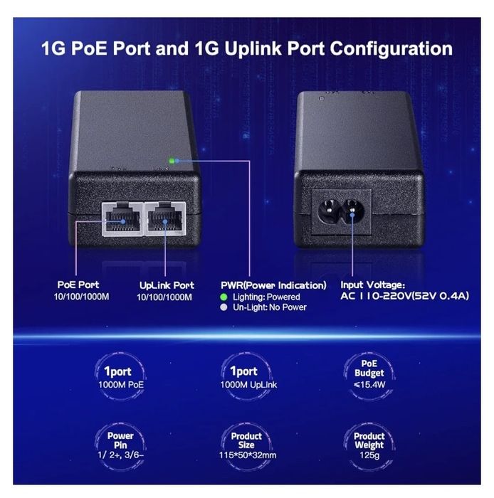 Adaptateur Non-PoE vers PoE