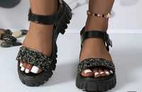 Дамски  черни сандали