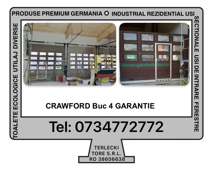 USA SECTIONALA INDUSTRIALA poarta garaj H 380 x L390 Buc 4 Garantie
