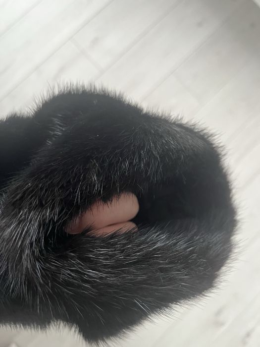 Шуба норковая темно-шоколадного цвета