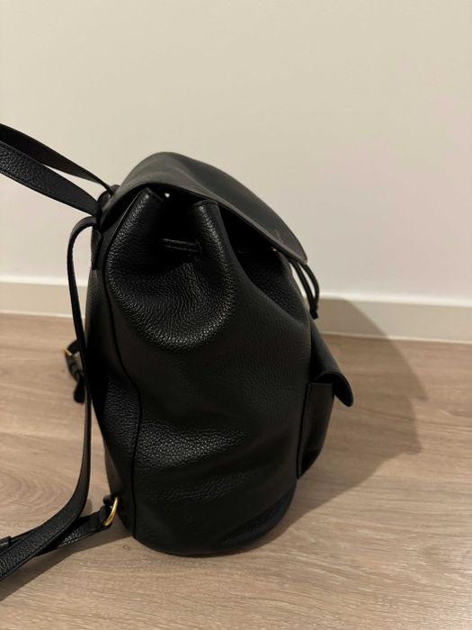 Rucsac Coccinelle, de piele cu logo Beat Generation