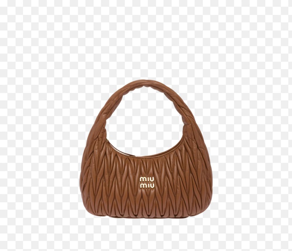 Miu Miu Wander matelassé nappa leather hobo bag чанта