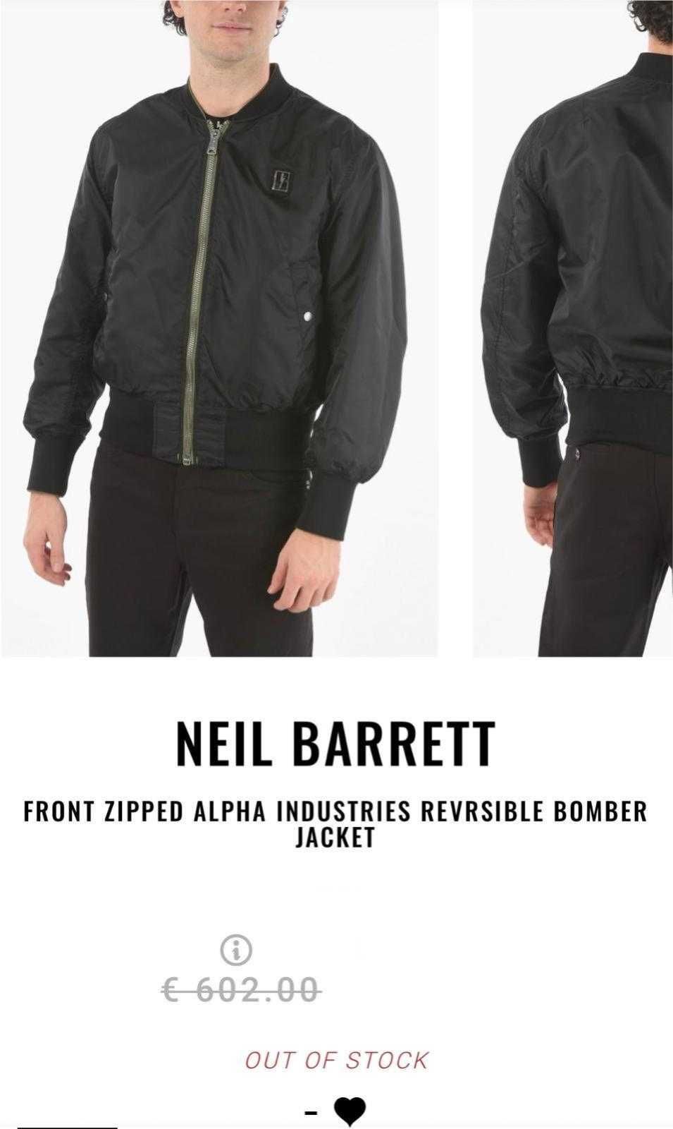 Neil Barrett geaca  fas  bomber M, originala, retail 682 euro