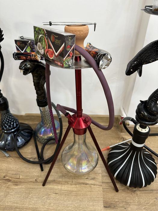 Narghilea nouă – set complet cu aromă, clește și cărbuni