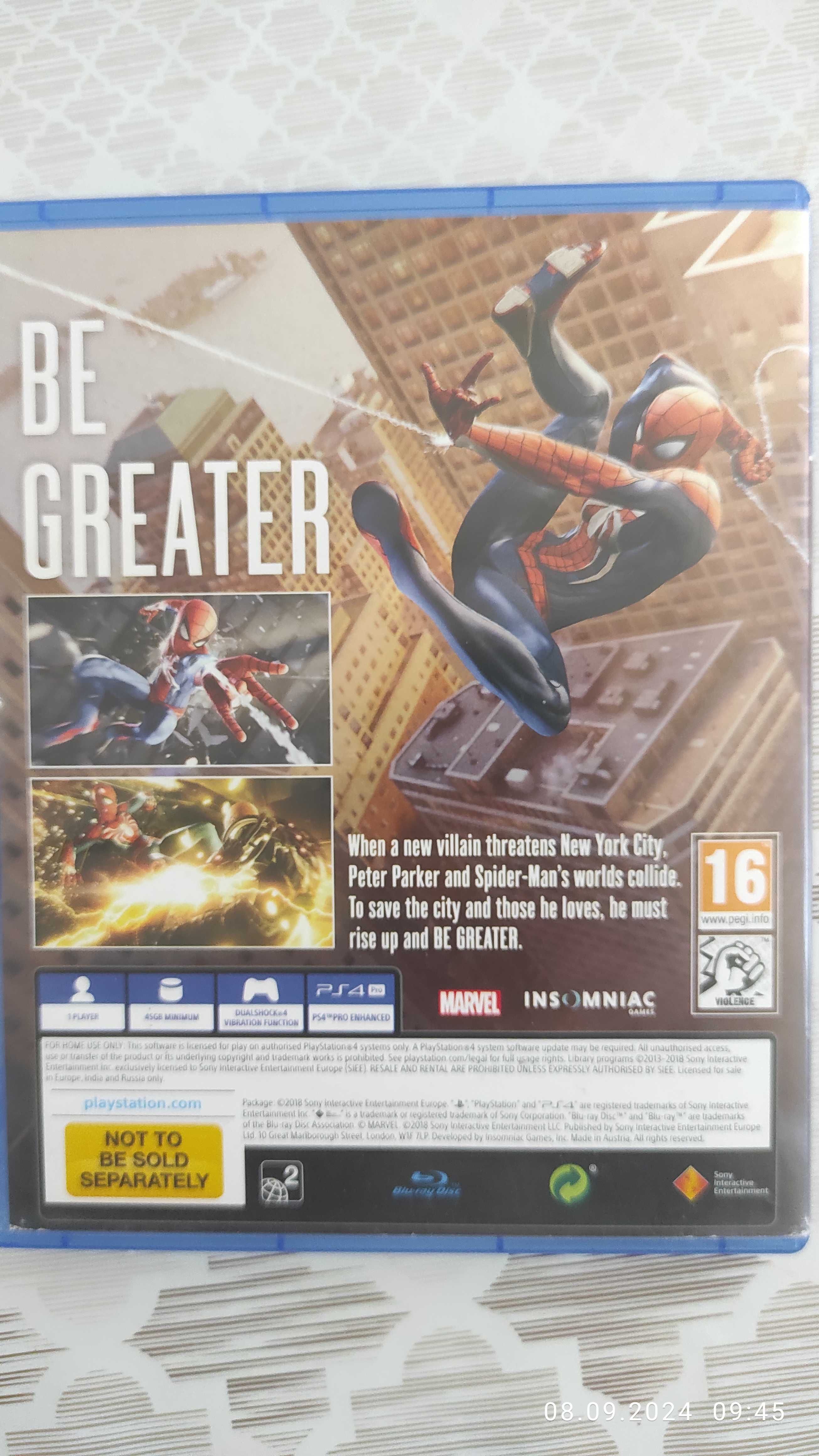 Игра за PS4-Spaidermam