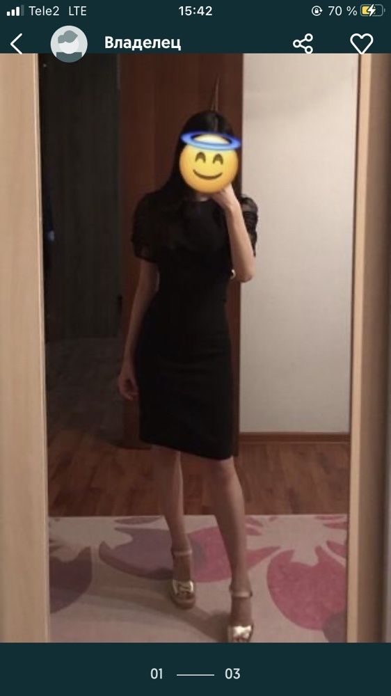 Черное платье. Размер 42-44. Цена:5000
