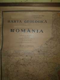 Hartă geologică a Românie Mrazen și Macovei 1936-1959