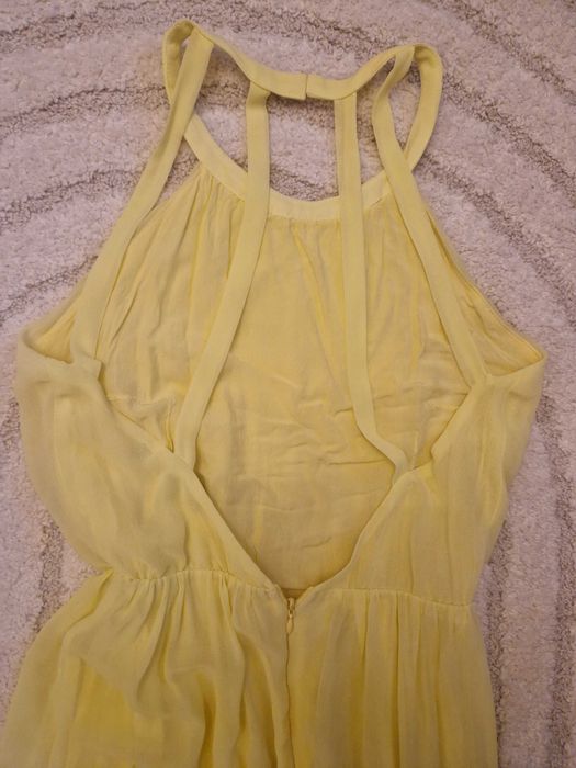 Rochie lunga galben pal