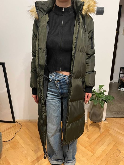 Geaca Iarna cu Gluga, Verde oliv, Marca Brave Soul, Marimea M