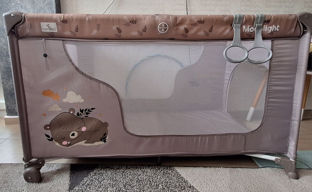 Преносима бебешка кошара 1 ниво за спане и игра Lorelli Moonlight