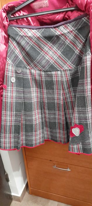 Vand palton casmir si fusta asortata din lana