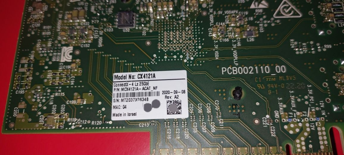 Placa Retea Originala Mellanox ConnectX-4 Lx 25GBe MCX4121A-ACAT