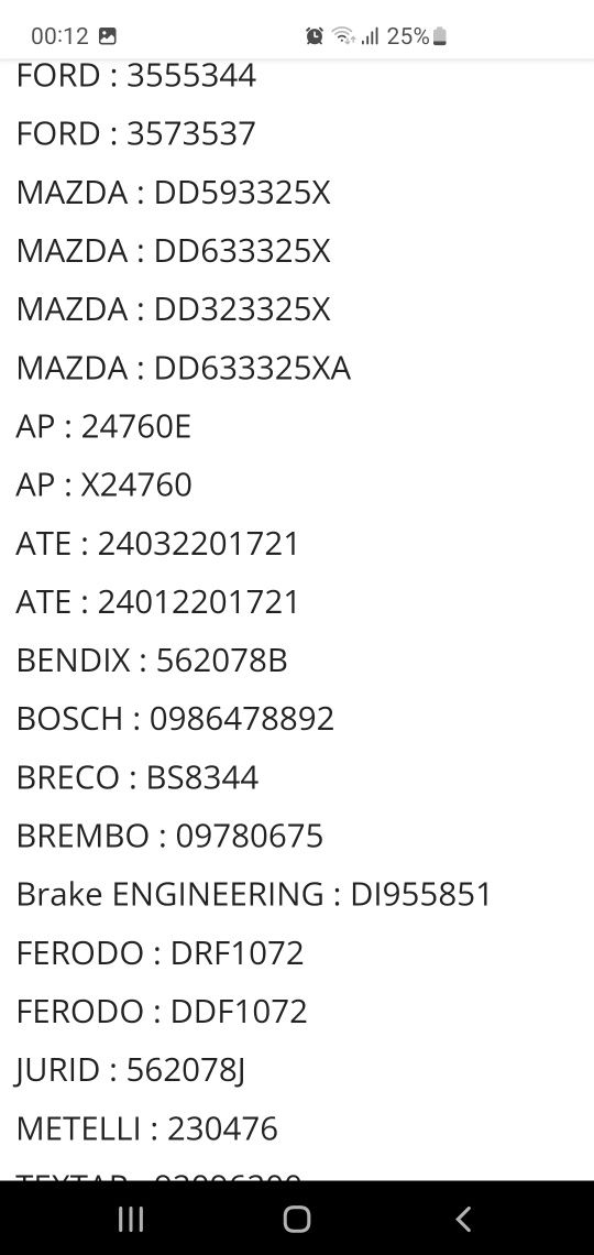 Discuri frana fata ford fiesta mazda