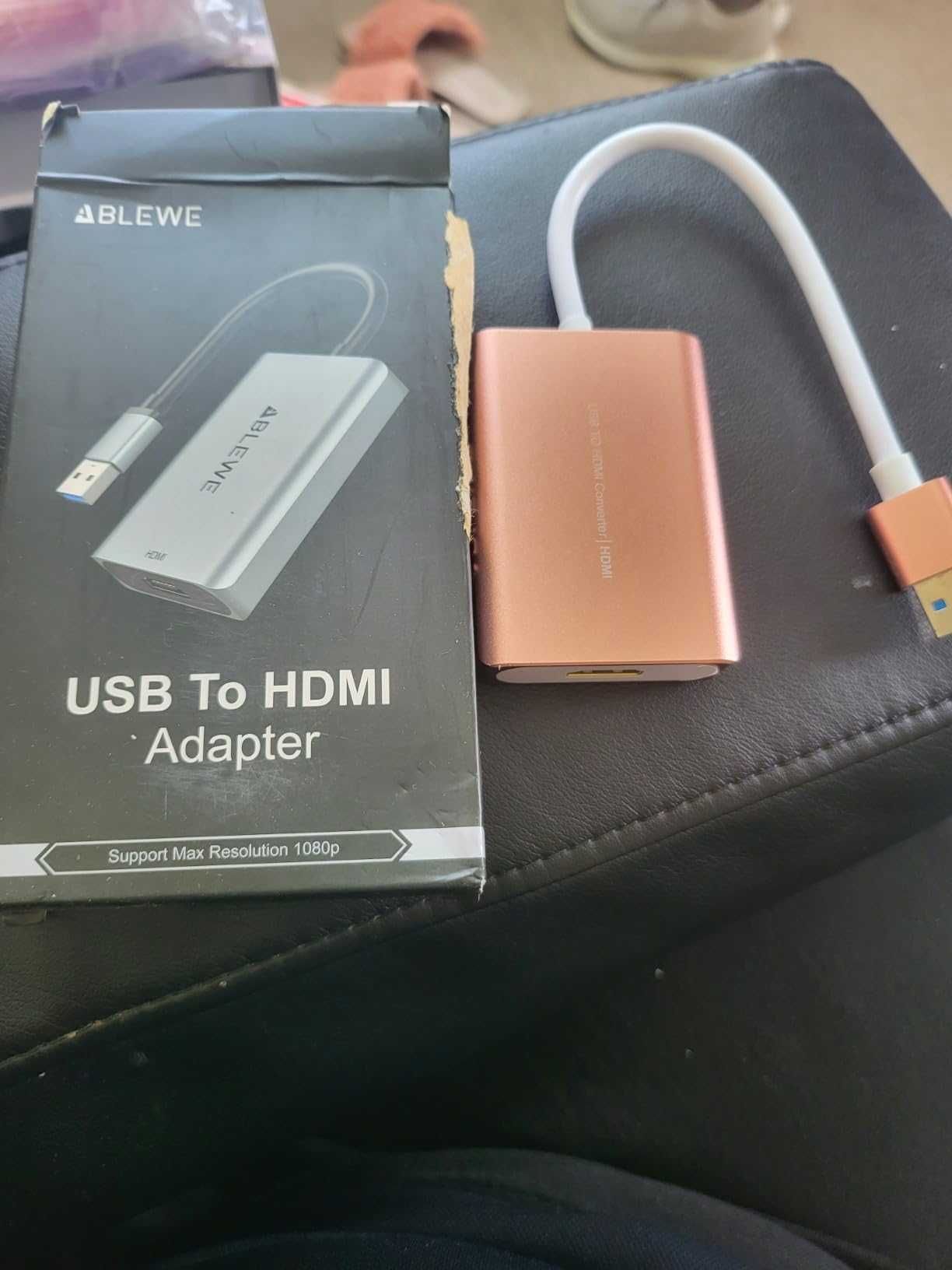USB към HDMI адаптер ABLEWE видео конвертор с аудио за компютър