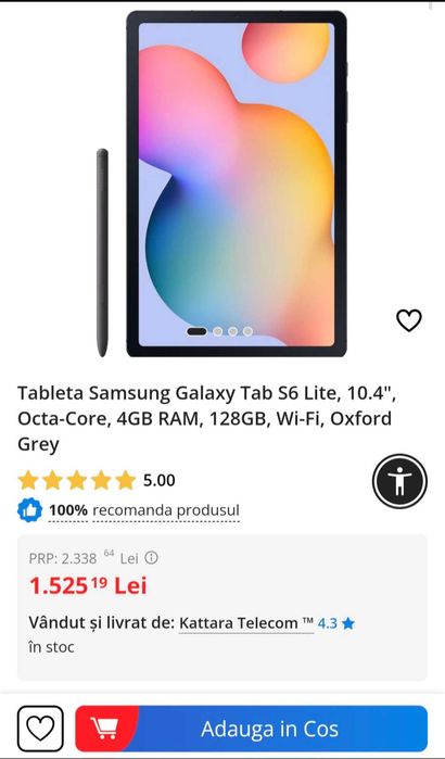 Samsung Galazy Tab S6 Lite 128Gb Sigilata!