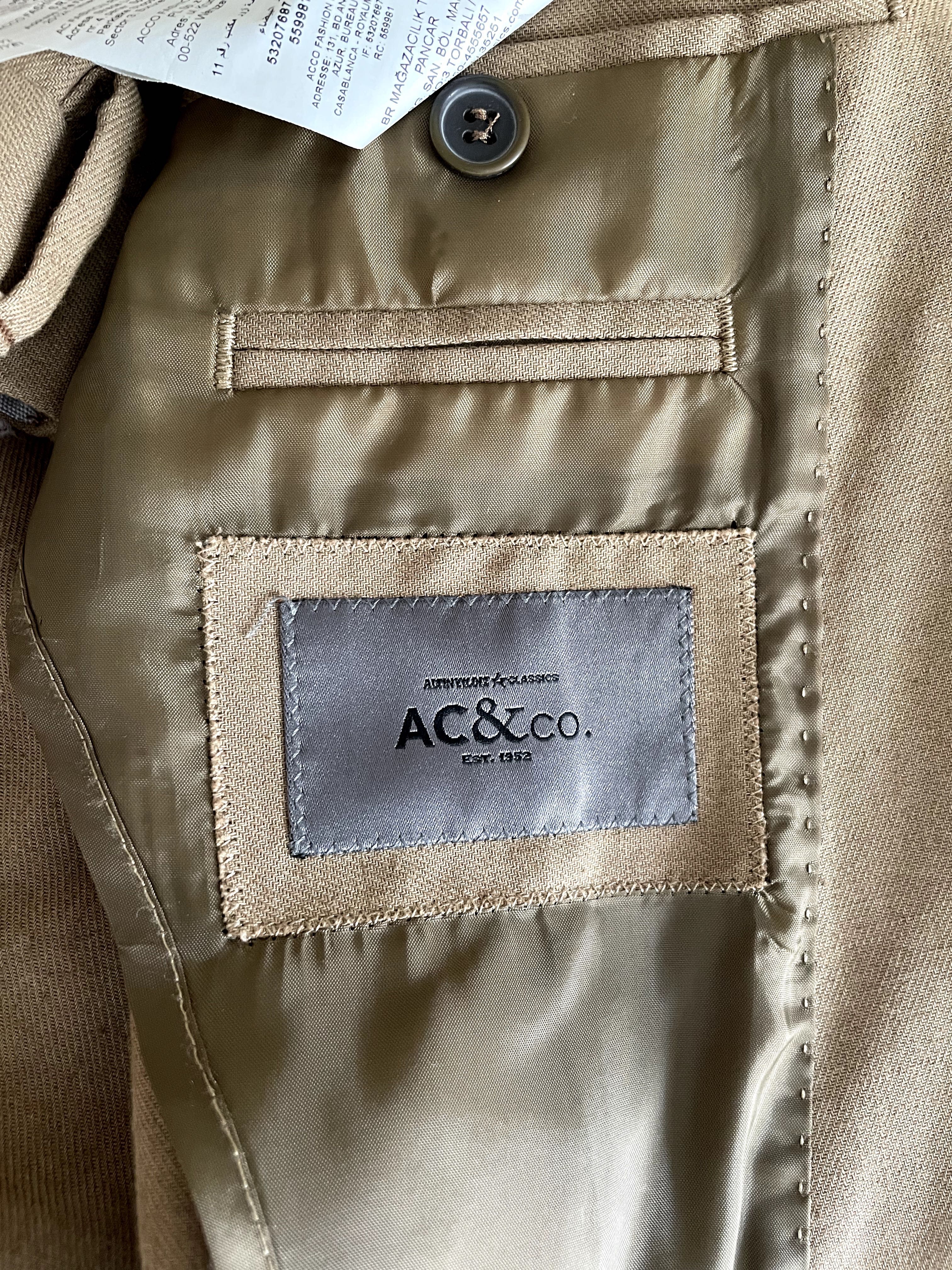 Костюм (сако и панталон), кафяв AC&Co размер М-L, 50