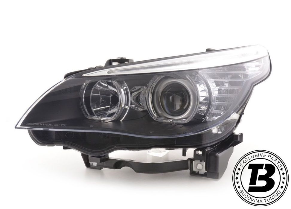 Faruri Angel Eyes LED compatibile cu BMW Seria 5 E60 E61