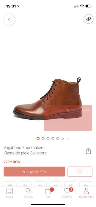 Ghete piele Vagabond Shoemakers Salvatore