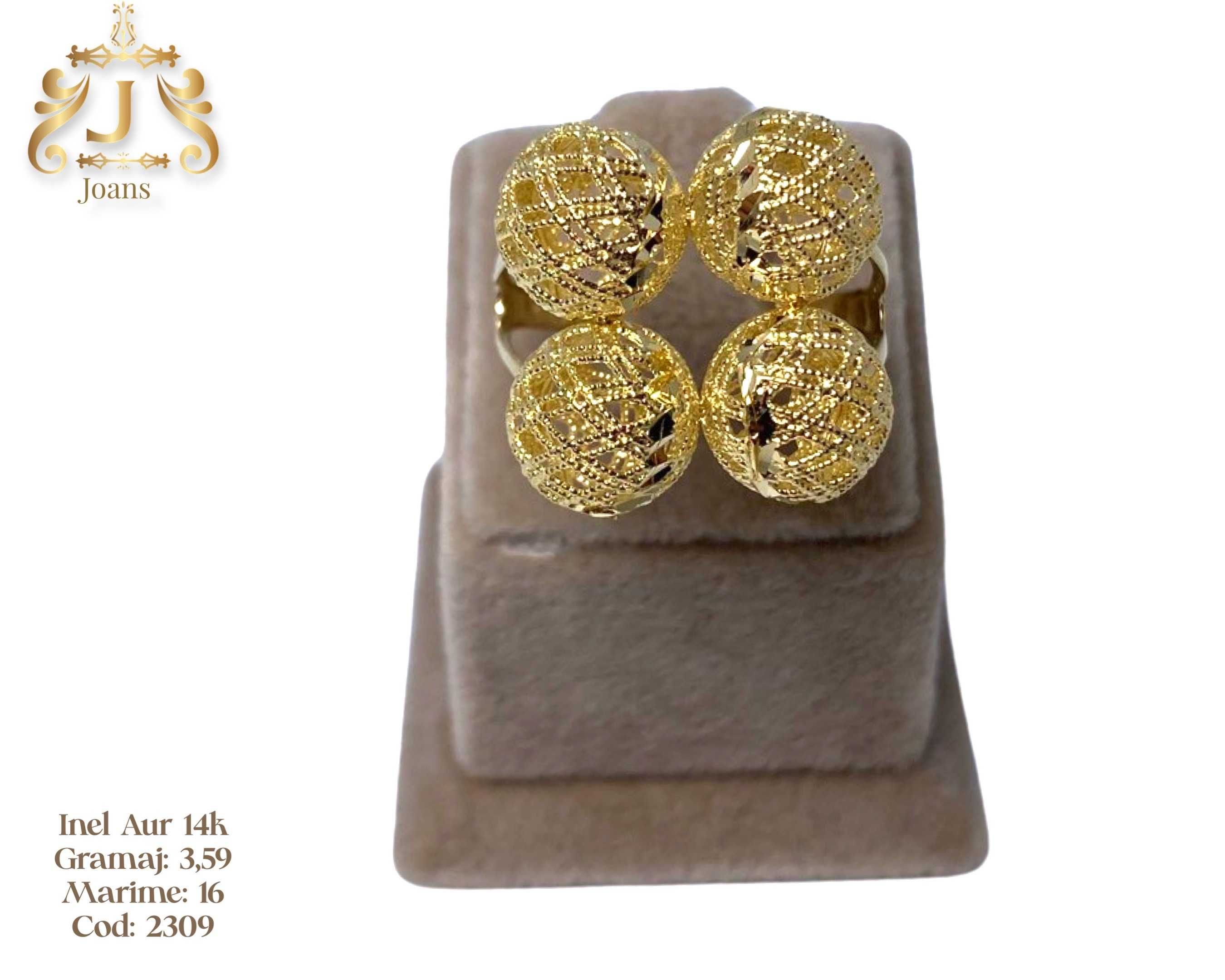 (2308) Inel Aur 14k 3,84 grame FB Bijoux Euro Gold 320 lei gr